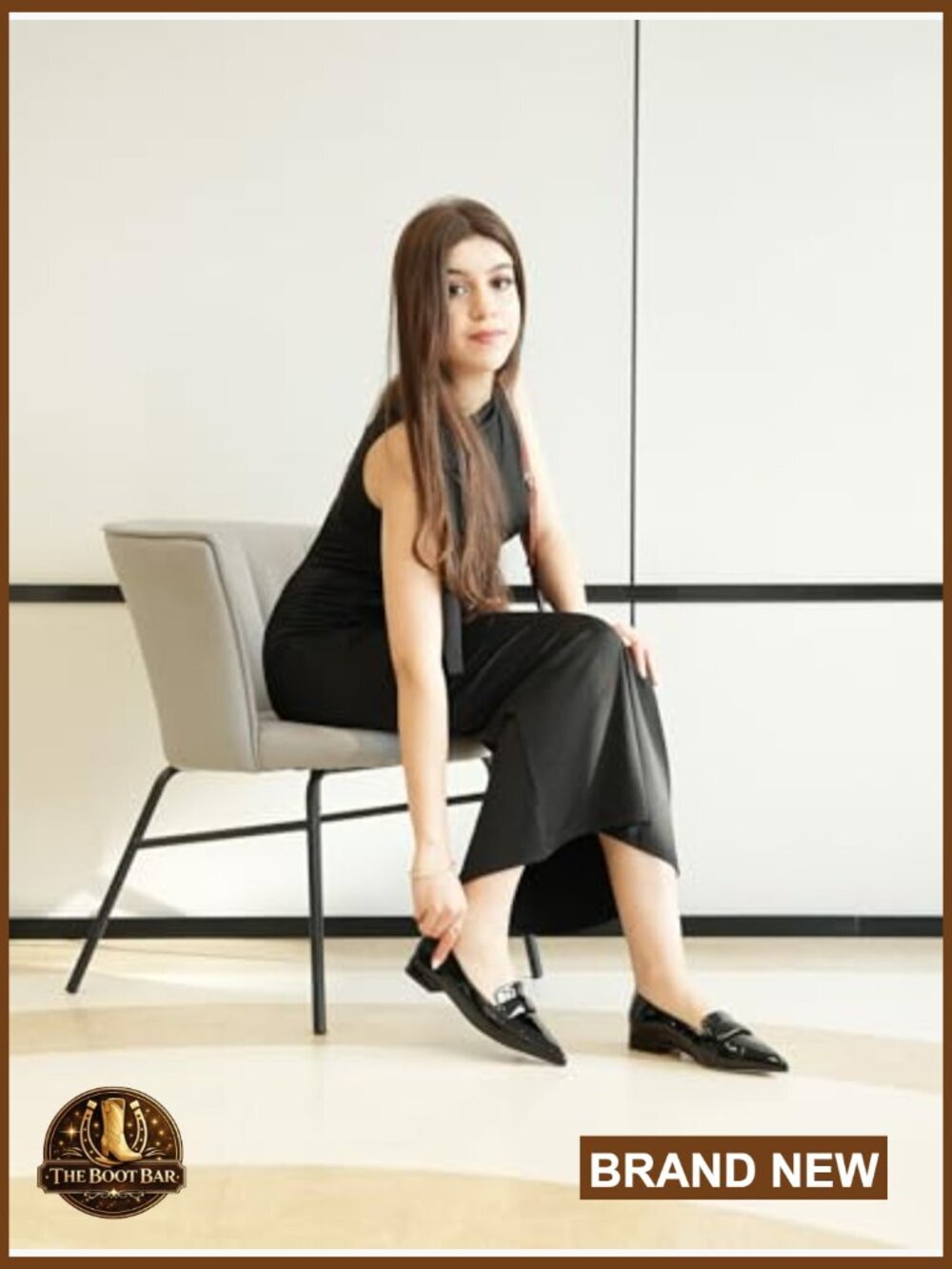 Patent Leather Pointed Toe Flats Slip On Loafers Dressy Comfort Shoes - Picture 3 of 7